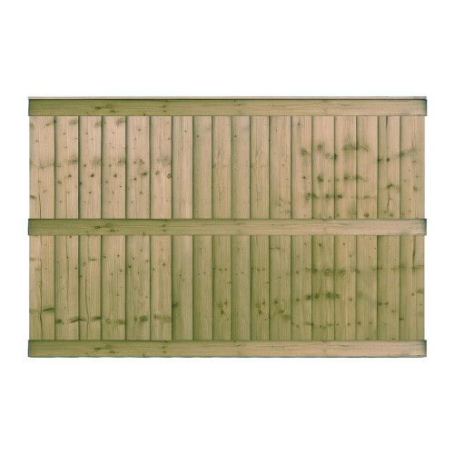 6FT x 4FT Closeboard Fence Panel - Pressure Treated Green
