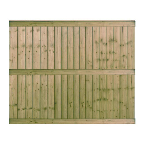 6FT x 5FT Closeboard Fence Panel - Pressure Treated Green