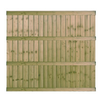 6FT x 5FT 6 Inch Closeboard Fence Panel - Pressure Treated Green