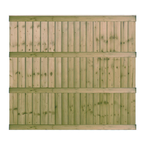 6FT x 5FT 6 Inch Closeboard Fence Panel - Pressure Treated Green