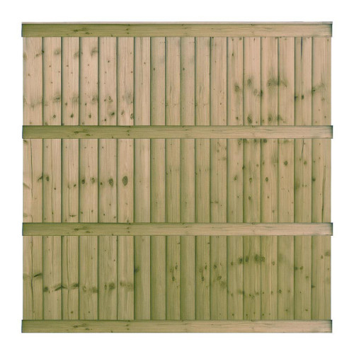 6FT x 6FT Closeboard Fence Panel - Pressure Treated Green