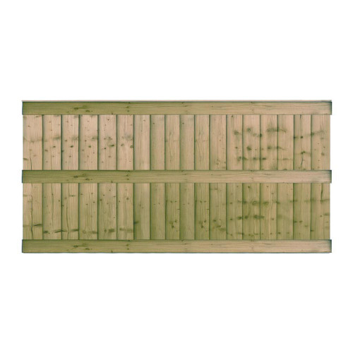 6FT x 3FT Closeboard Fence Panel - Pressure Treated Green