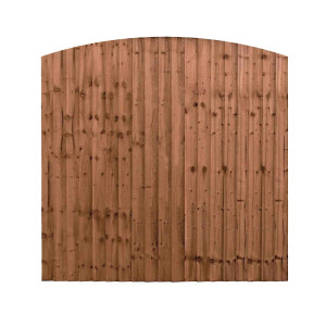6FT x 5FT 6 Inch Dome Top Closeboard Fence Panel